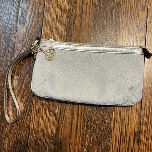 Gucci Silver Wristlet